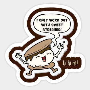 S'mores work out design Sticker